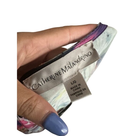 CATHERINE MALANDRINO Floral Long Sleeve Top Size Large - Picture 6 of 6